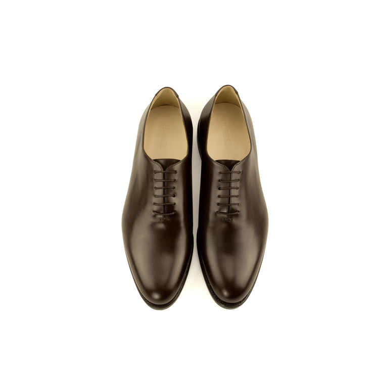 Men's Dark Brown Wholecut Dress Shoes - Preston by Idrese