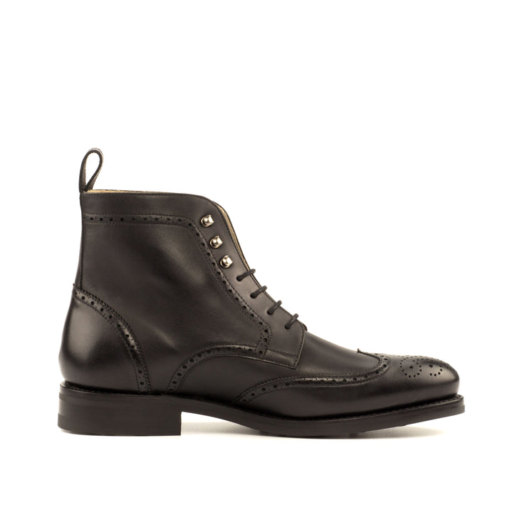 Black Wingtip Dress Boot for Men - Idrese Idrese 10.5 / Standard (D) / Black Black Wingtip Dress Boot for Men - Idrese Idrese 10.5 / Standard (D) / Black