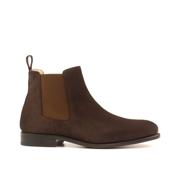 Men's Dark Brown Suede Chelsea Boots - The by Idrese