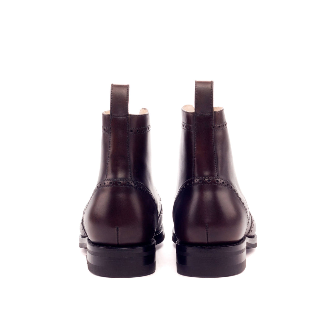 Black Wingtip Dress Boot for Men