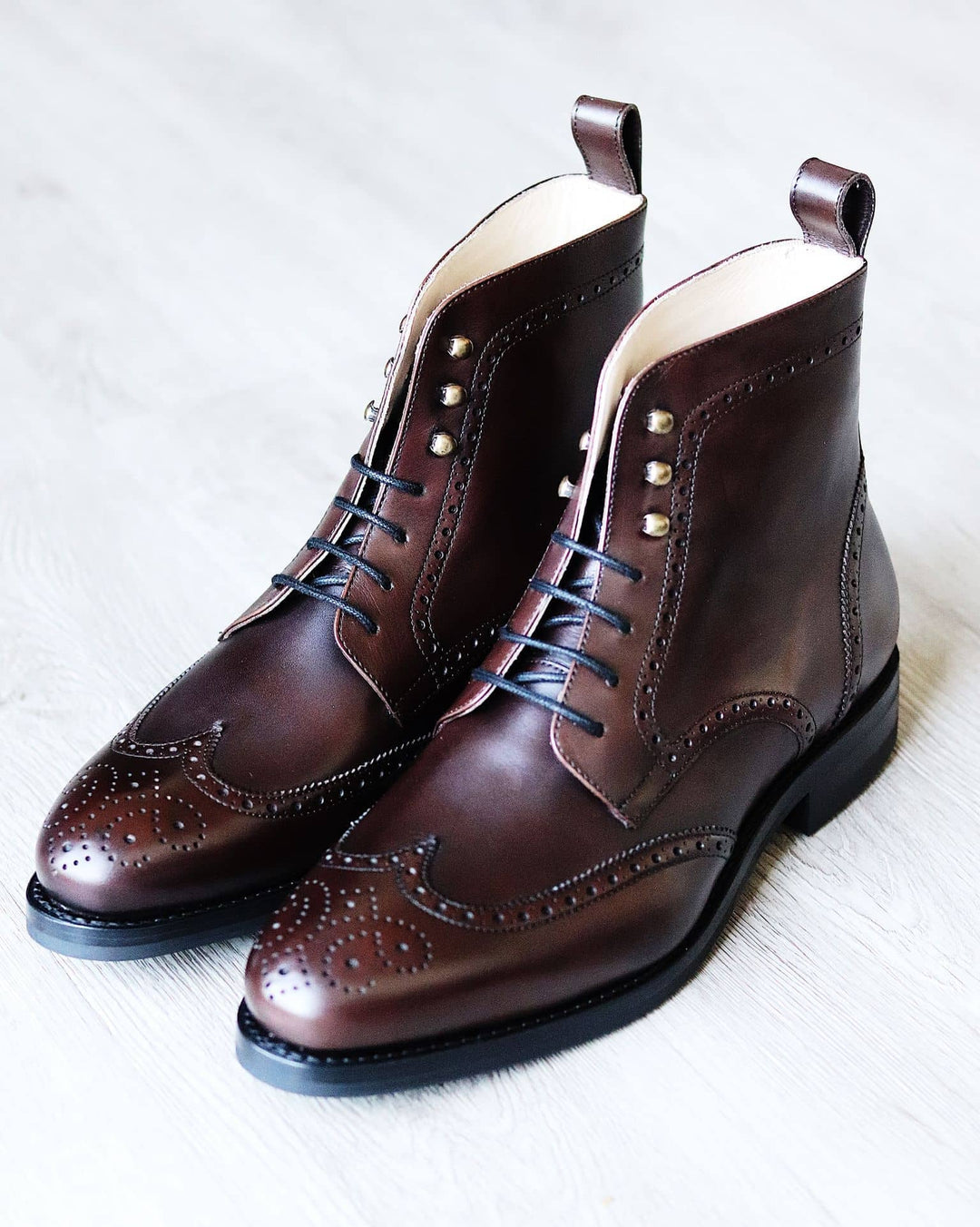 Micah - Brown Mens Leather Wingtip Dress Boot for Sale Idrese Micah - Brown Mens Leather Wingtip Dress Boot for Sale Idrese